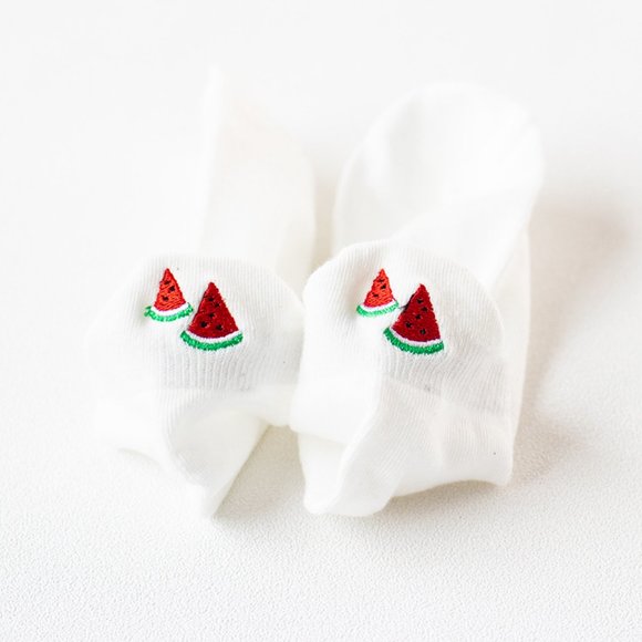 Watermelon Back Embroidered Socks - Picture 2 of 2